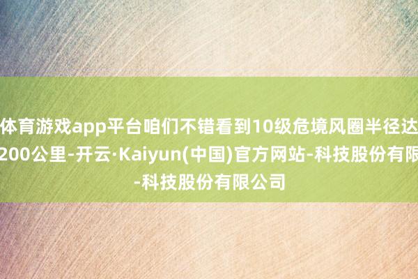体育游戏app平台咱们不错看到10级危境风圈半径达到了200公里-开云·Kaiyun(中国)官方网站-科技股份有限公司