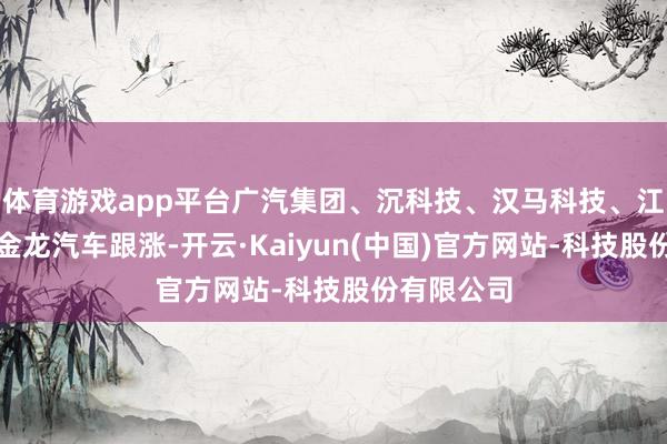 体育游戏app平台广汽集团、沉科技、汉马科技、江铃汽车、金龙汽车跟涨-开云·Kaiyun(中国)官方