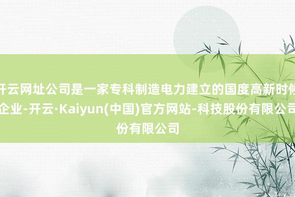 开云网址公司是一家专科制造电力建立的国度高新时候企业-开云·Kaiyun(中国)官方网站-科技股份有