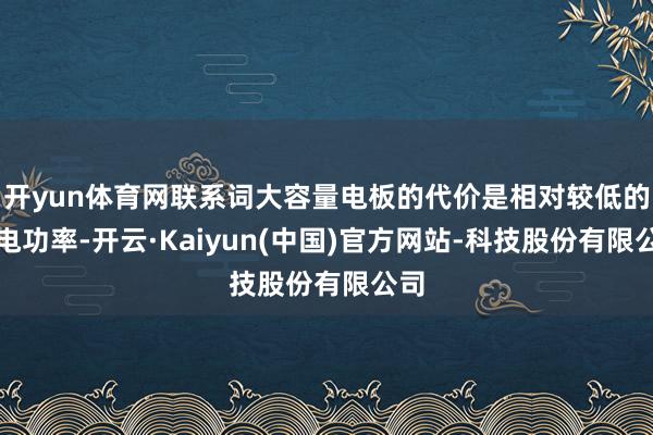 开yun体育网联系词大容量电板的代价是相对较低的充电功率-开云·Kaiyun(中国)官方网站-科技股份有限公司