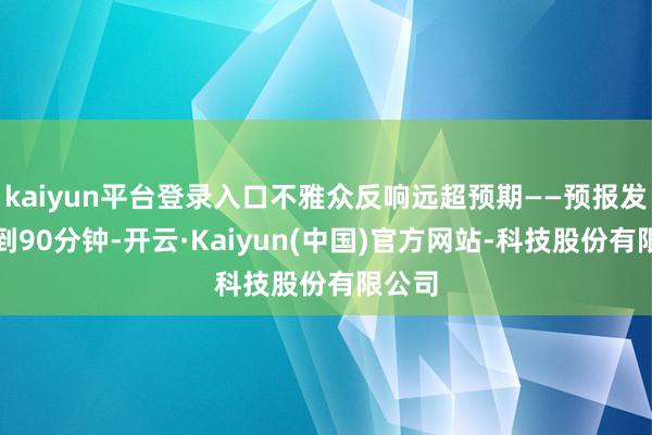 kaiyun平台登录入口不雅众反响远超预期——预报发布不到90分钟-开云·Kaiyun(中国)官方网站-科技股份有限公司