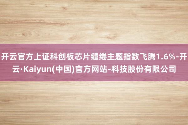 开云官方上证科创板芯片缱绻主题指数飞腾1.6%-开云·Kaiyun(中国)官方网站-科技股份有限公司