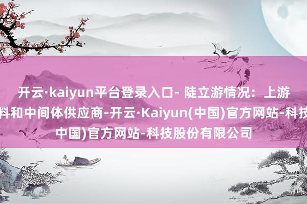 开云·kaiyun平台登录入口- 陡立游情况:上游为特定化学原料和中间体供应商-开云·Kaiyun(中国)官方网站-科技股份有限公司