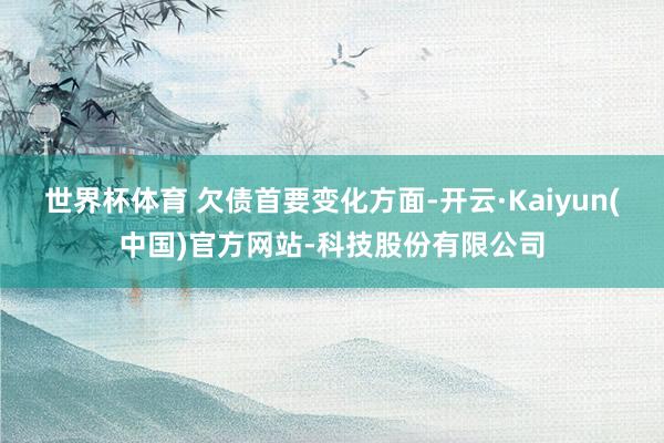 世界杯体育 　　欠债首要变化方面-开云·Kaiyun(中国)官方网站-科技股份有限公司