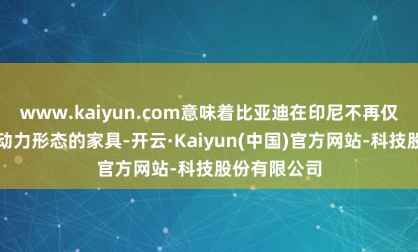 www.kaiyun.com意味着比亚迪在印尼不再仅仅提供单一动力形态的家具-开云·Kaiyun(中国)官方网站-科技股份有限公司