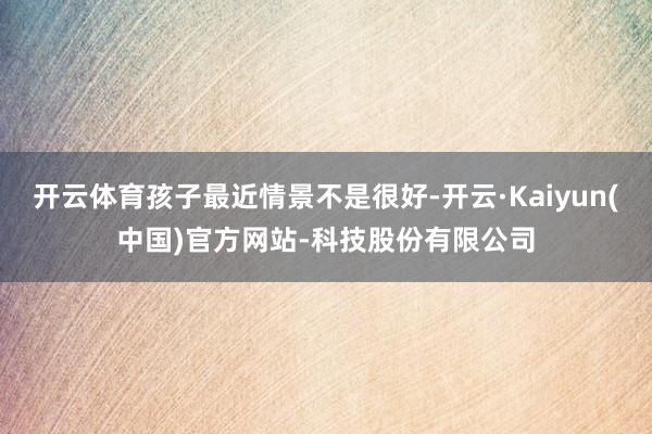 开云体育孩子最近情景不是很好-开云·Kaiyun(中国)官方网站-科技股份有限公司