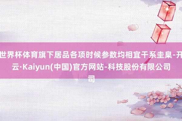 世界杯体育旗下居品各项时候参数均相宜干系圭臬-开云·Kaiyun(中国)官方网站-科技股份有限公司