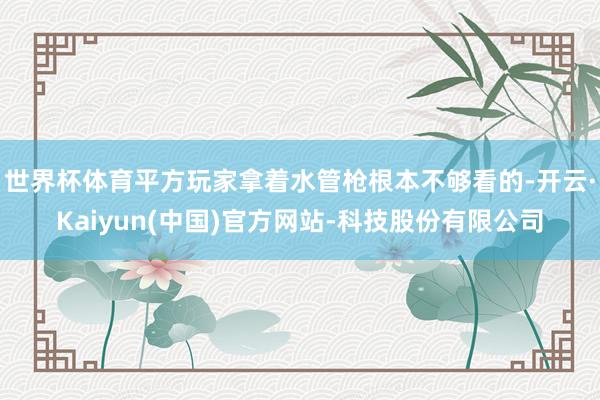 世界杯体育平方玩家拿着水管枪根本不够看的-开云·Kaiyun(中国)官方网站-科技股份有限公司