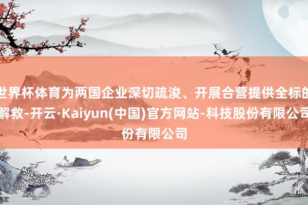 世界杯体育为两国企业深切疏浚、开展合营提供全标的解救-开云·Kaiyun(中国)官方网站-科技股份有限公司