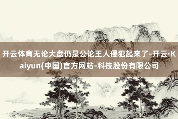 开云体育无论大盘仍是公论王人侵犯起来了-开云·Kaiyun(中国)官方网站-科技股份有限公司