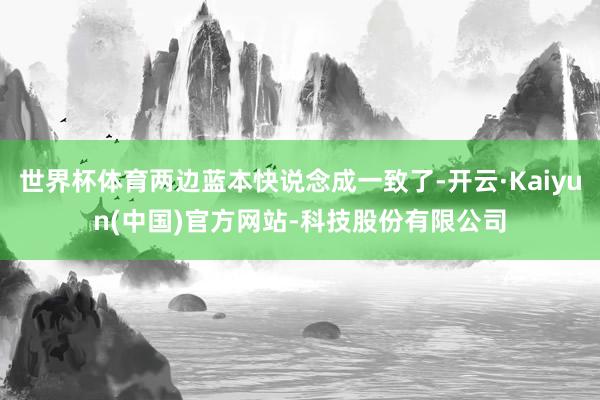 世界杯体育两边蓝本快说念成一致了-开云·Kaiyun(中国)官方网站-科技股份有限公司